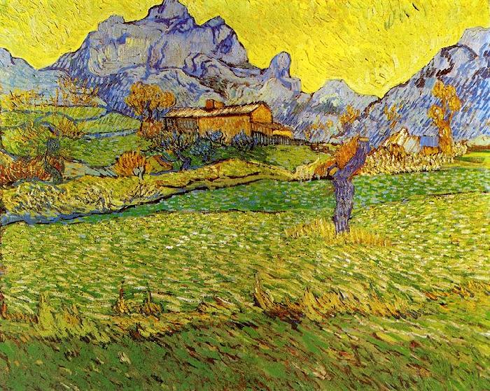 Vincent Van Gogh Meadow in the Mountains Le Mas de Saint Paul china oil painting image